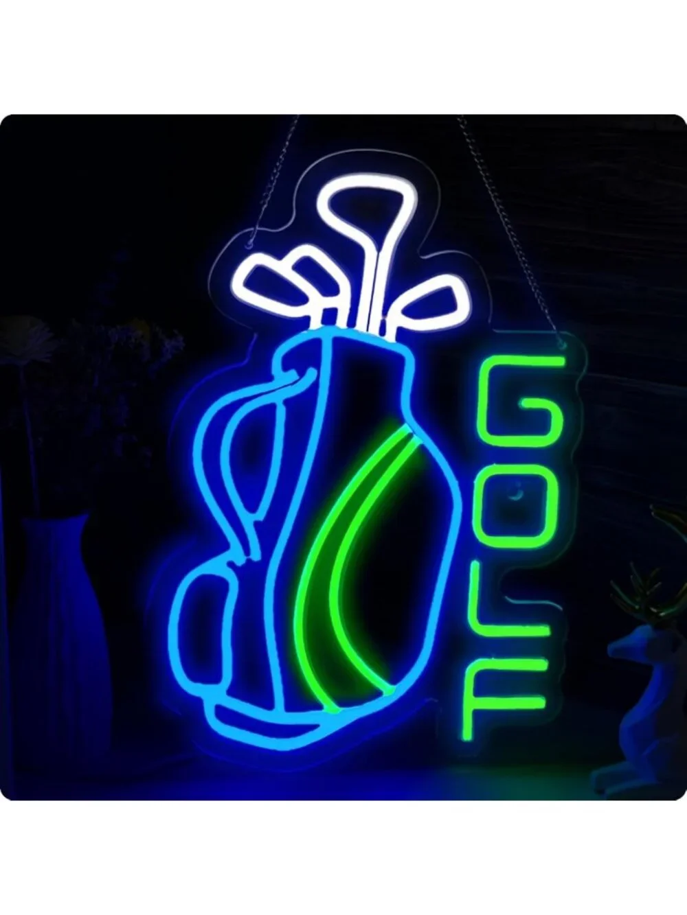 Neon Golf Sign for Wall Decor - Par Tee Golf Club Bedroom & Man Cave Accent